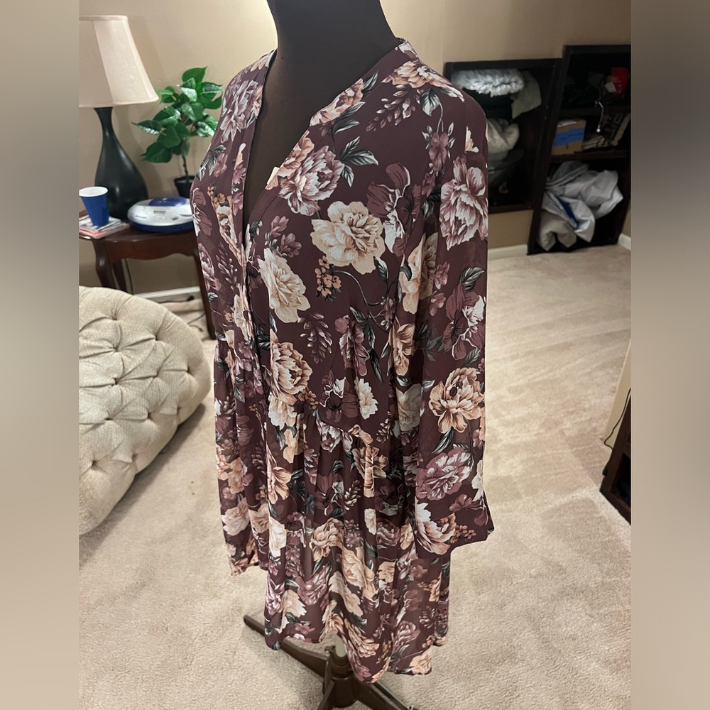Torrid Floral Duster - Button Up - Size 1